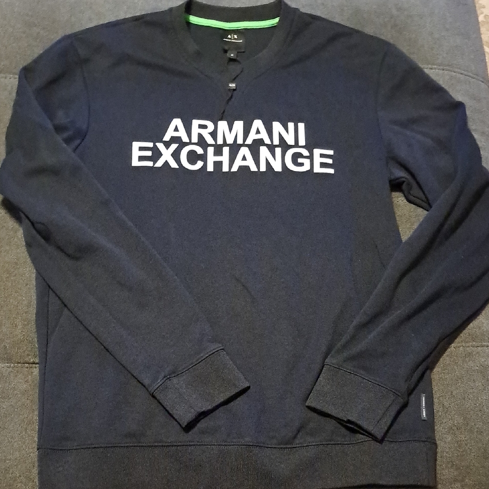 Armani Exchange Men's Navy V-Neck Sweater. Size Medium New.
